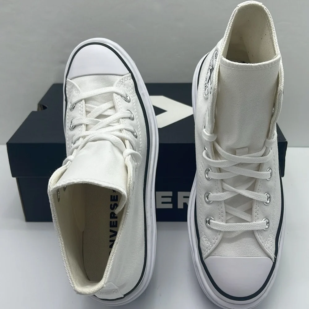 Converse WMNS High-Top Platform Sneakers A10364C CTAS LUGGED HEEL HI WHITE/BLACK